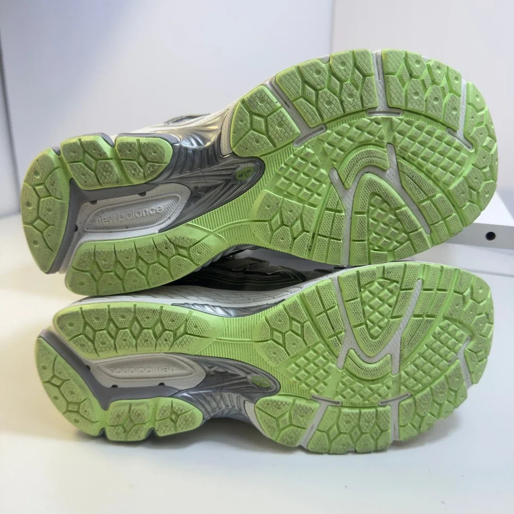 New Balance 1906R Boys 5.5 Silver Lime Green Metallic Running Shoes GC1906CQ